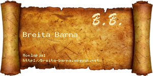 Breita Barna névjegykártya